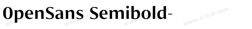 0penSans Semibold字体转换